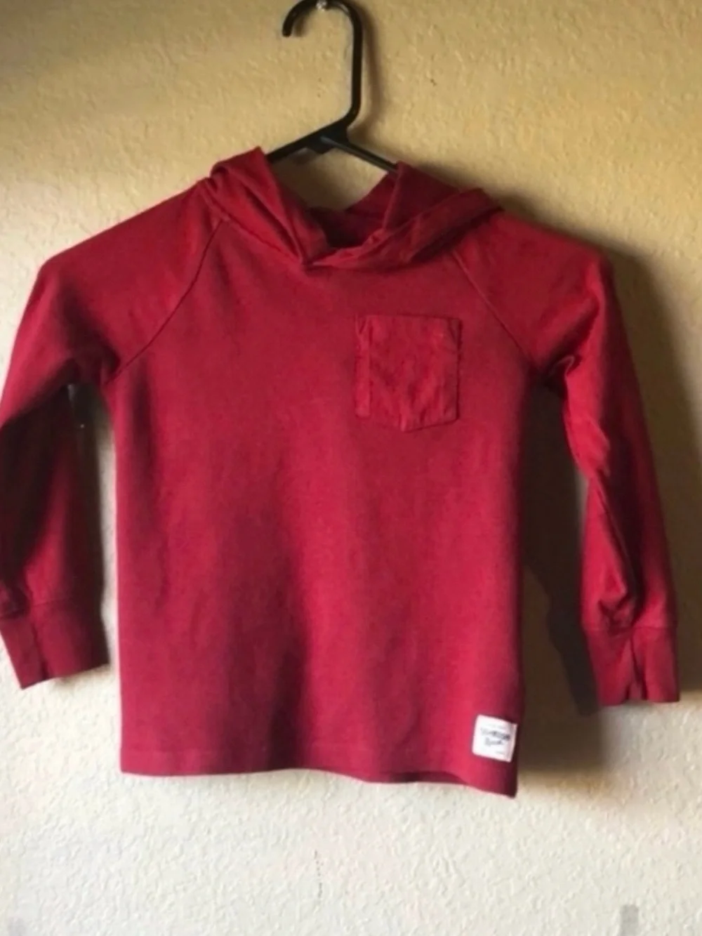 OshKosh Shirt Boys Red Long Sleeve Pullover Hoodie Shirt Casual Top Boys 5